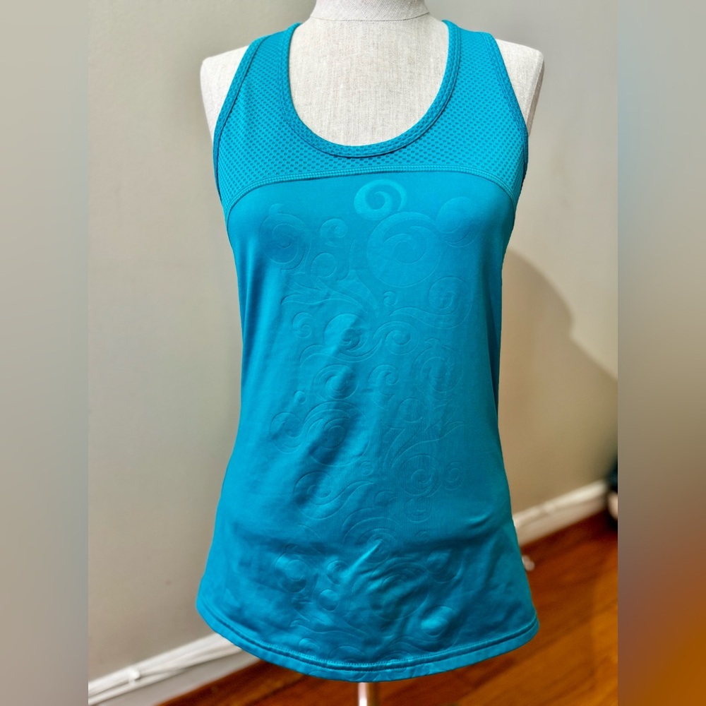 Disney Parks Athletic Performance Racerback Mesh Tank Top Teal Size S
